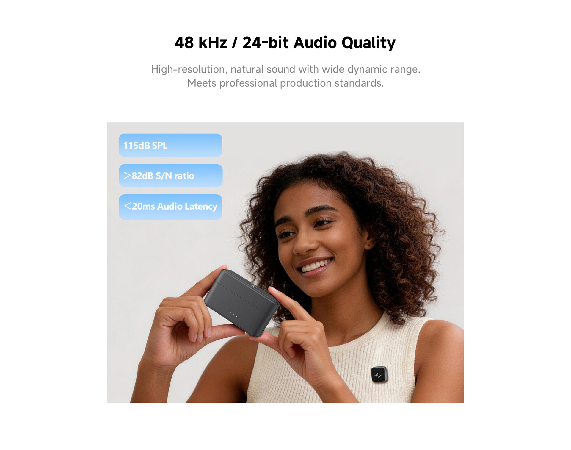 LUUCCO AirMic wireless lavalier microphone feature image 7