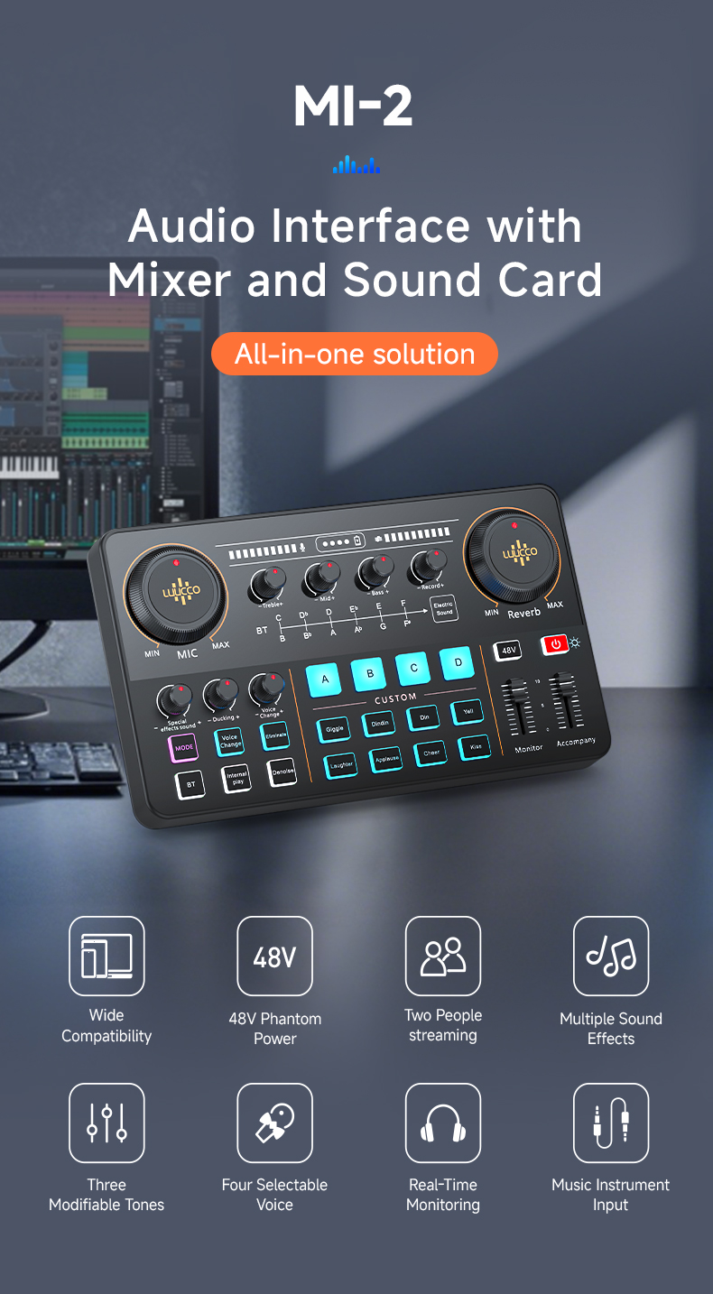 LUUCCO MI-2 audio interface and mixer mobile feature image 1