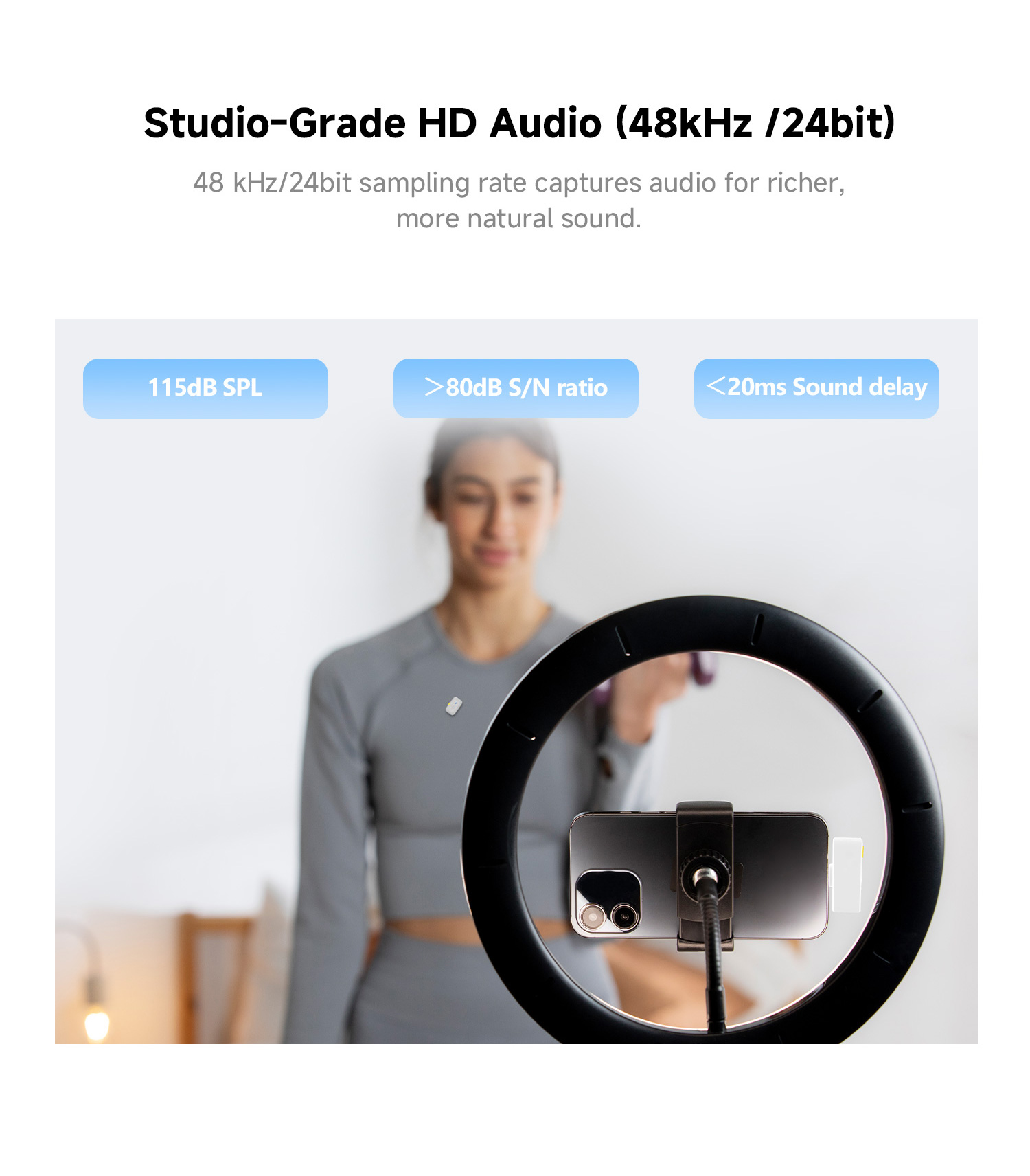 LUUCCO MiniPods wireless lavalier microphone mobile feature image 5