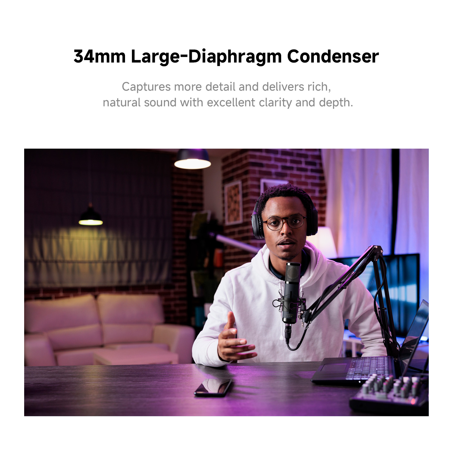 LUUCCO Melo-S1 condenser studio microphone mobile feature image 1
